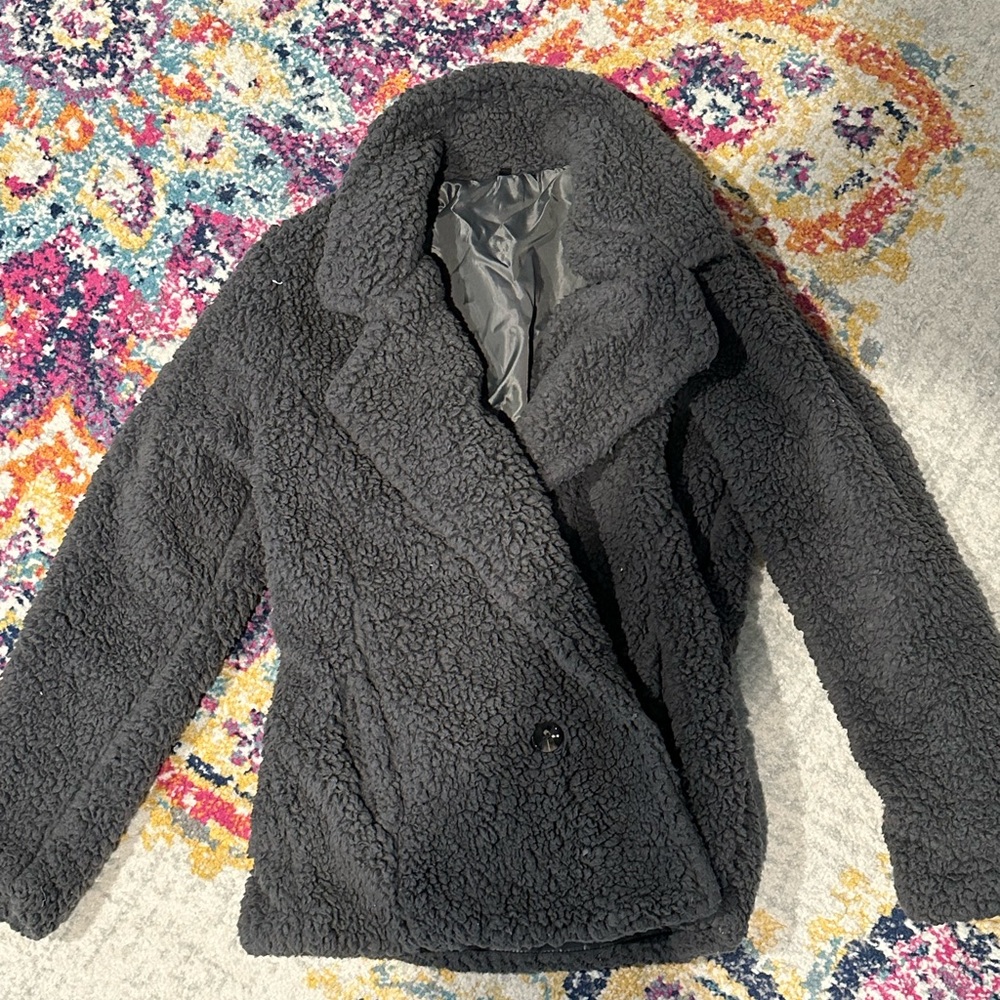 Women's Grey Teddy Coat